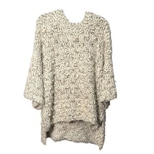 Umgee Womens Medium Sweater Knit Pullover Beige Brown Textured Casual Top